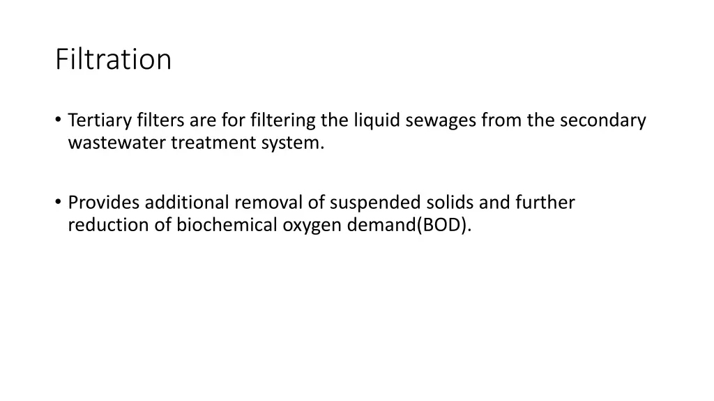 filtration