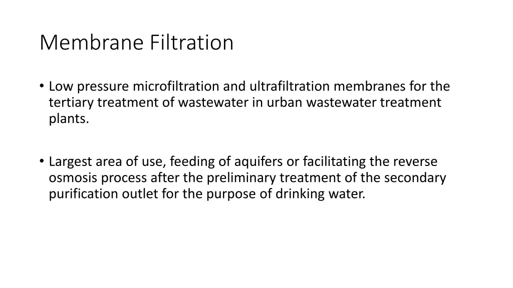 membrane filtration