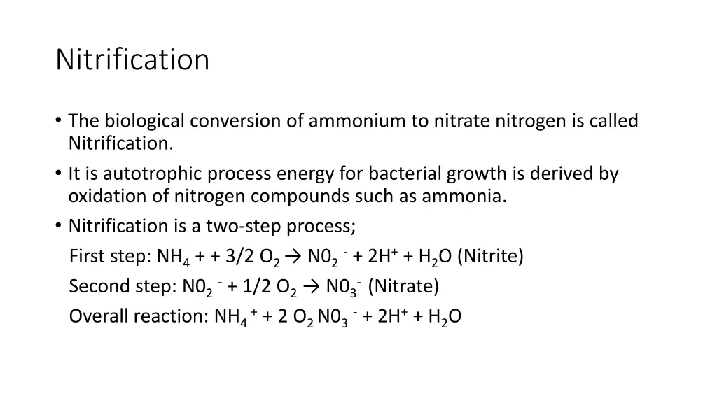 nitrification