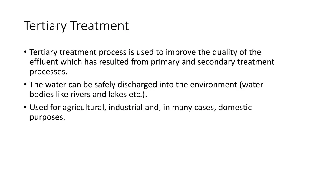 tertiary treatment