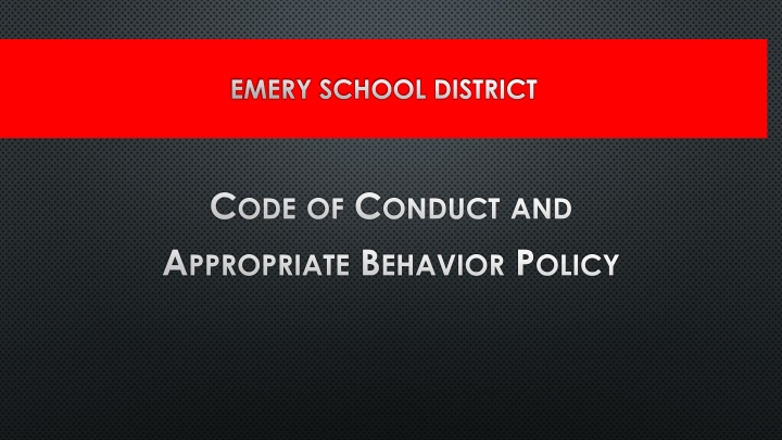 emery school district