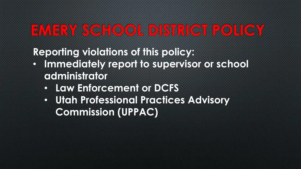 emery school district policy 7