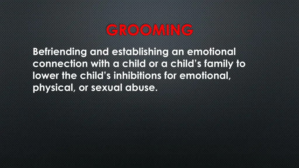 grooming