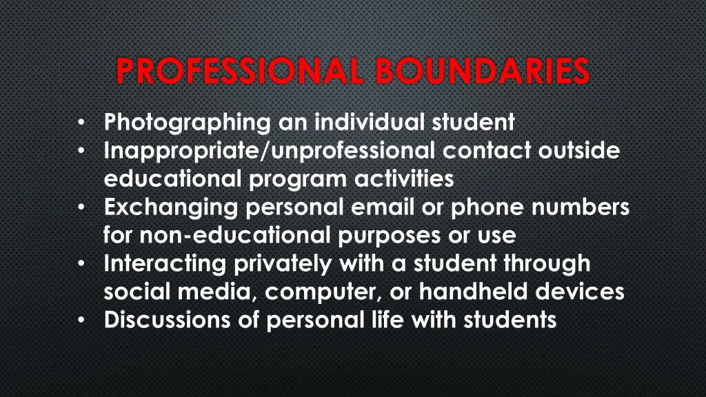 professional boundaries 2