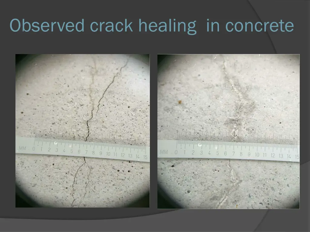 observed crack healing in concrete