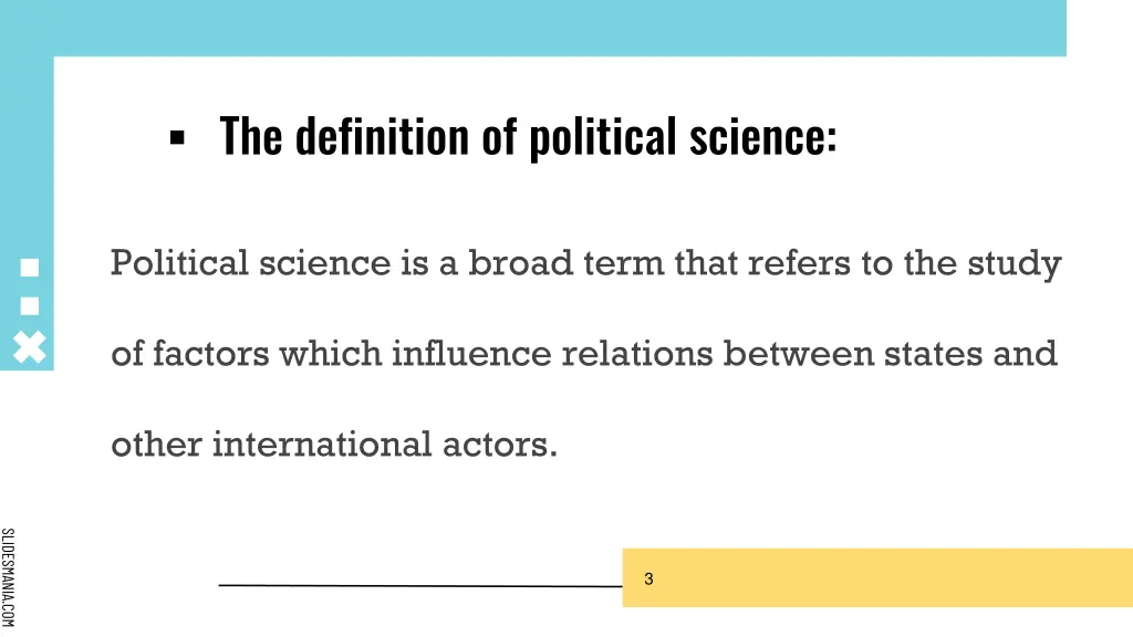 the definition of political science