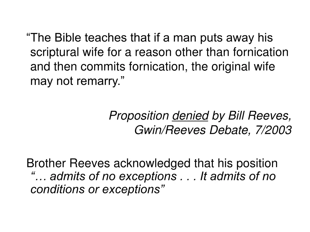 the bible teaches that if a man puts away