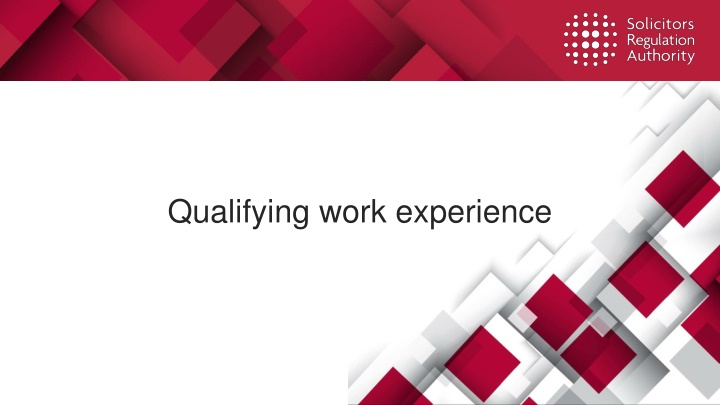 qualifying work experience