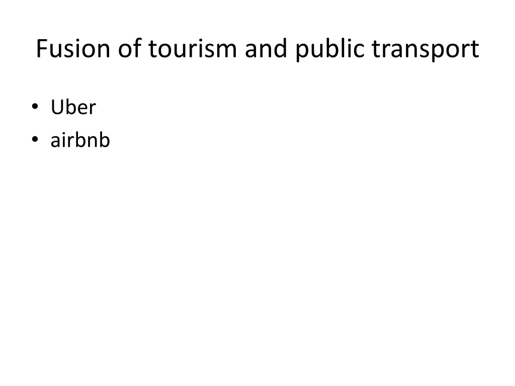 fusion of tourism and public transport