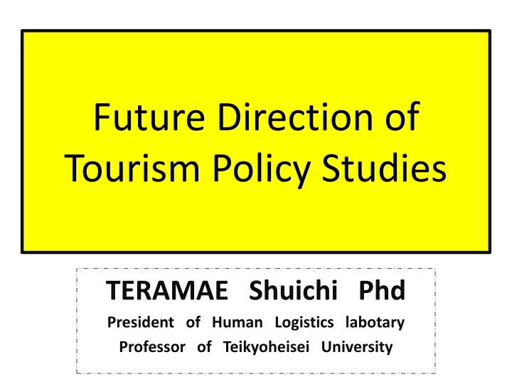 future direction of tourism policy studies