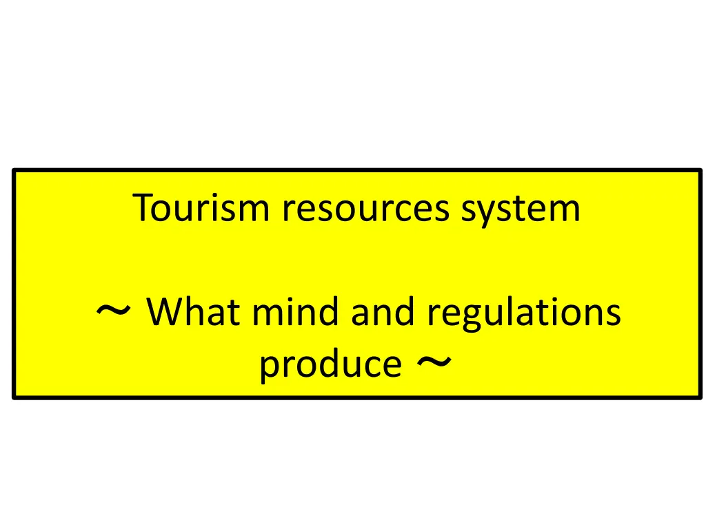 tourism resources system