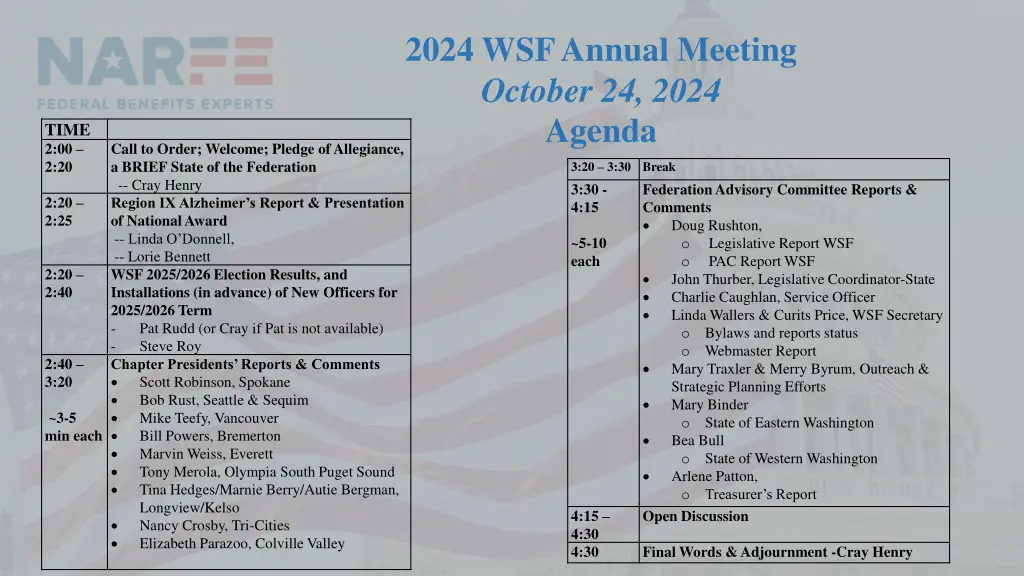 2024 wsf annual meeting october 24 2024 agenda