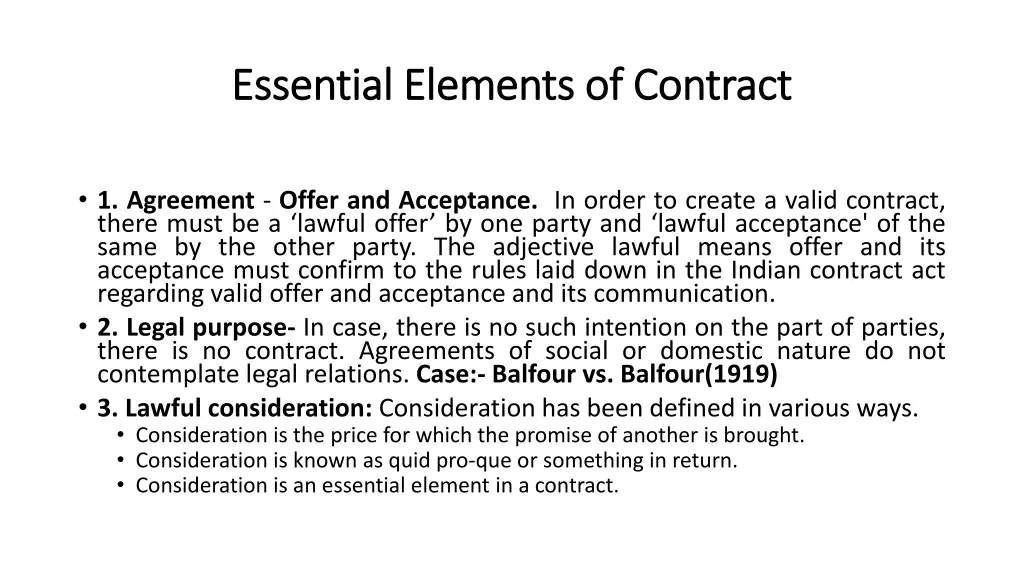 essential elements of contract essential elements