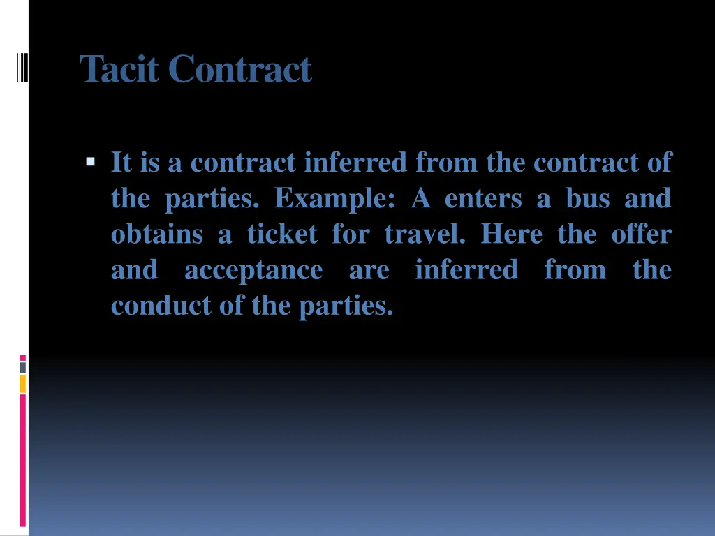 tacit contract