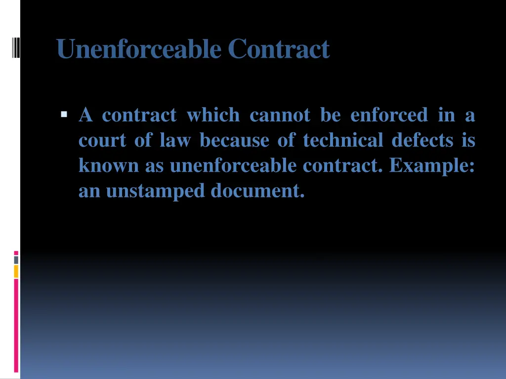 unenforceable contract