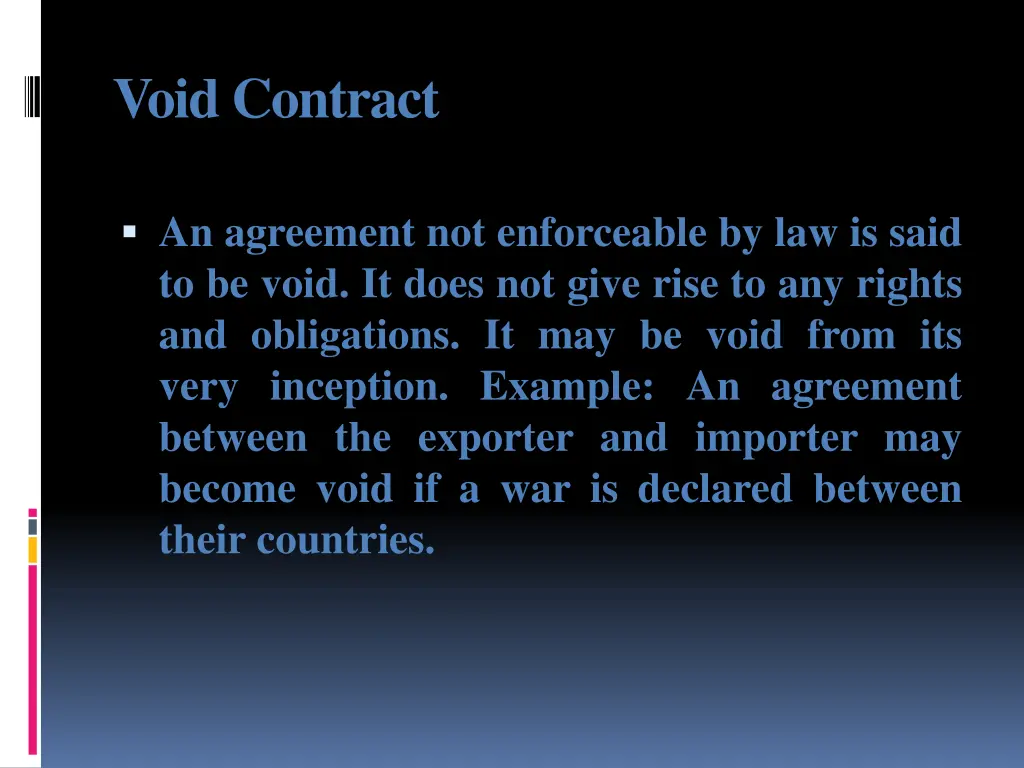 void contract