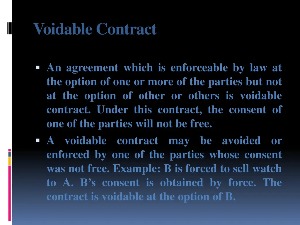 voidable contract