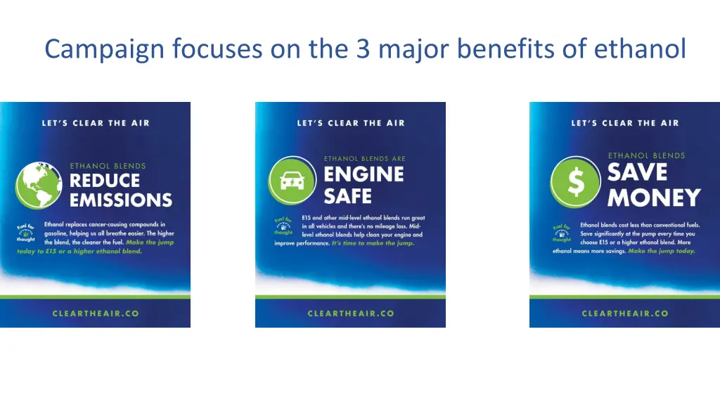 campaign focuses on the 3 major benefits
