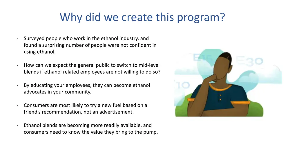 why did we create this program