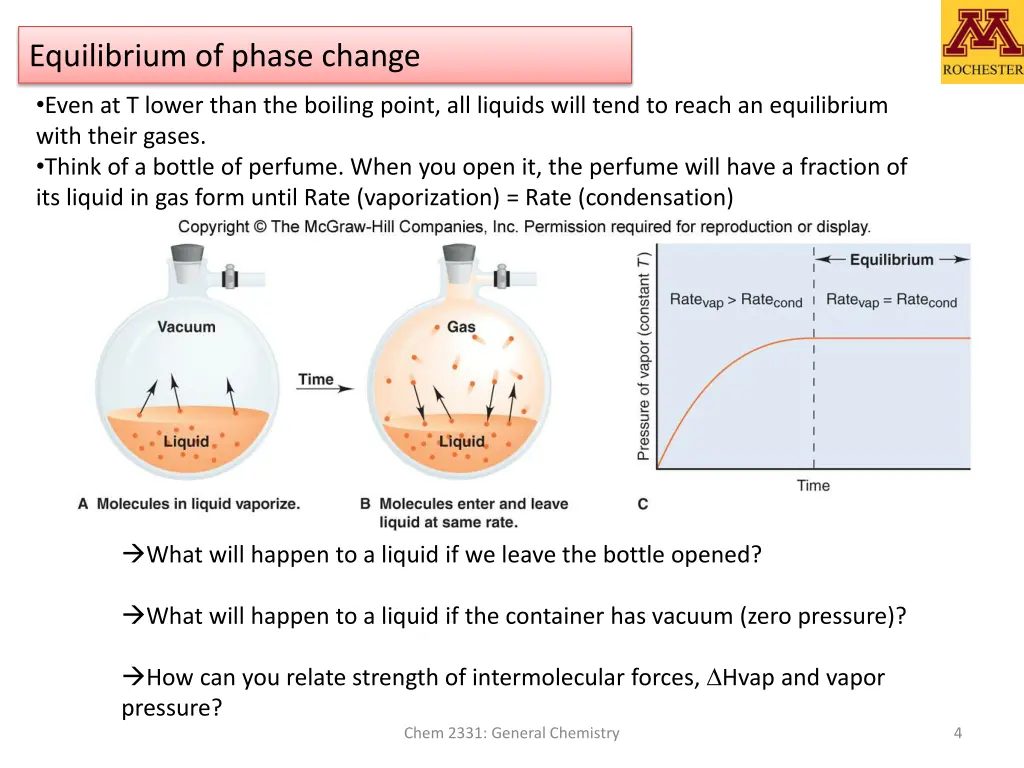 equilibrium of phase change