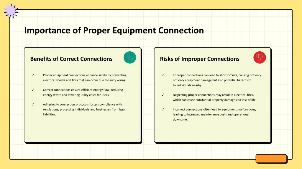 importance of proper equipment connection