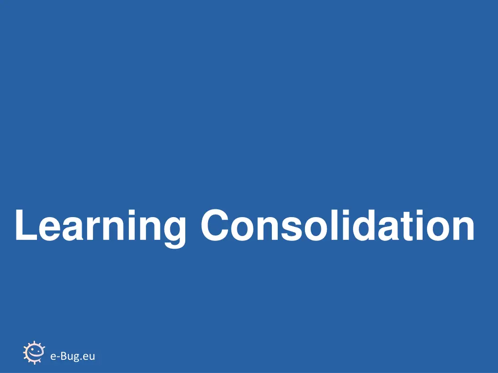 learning consolidation