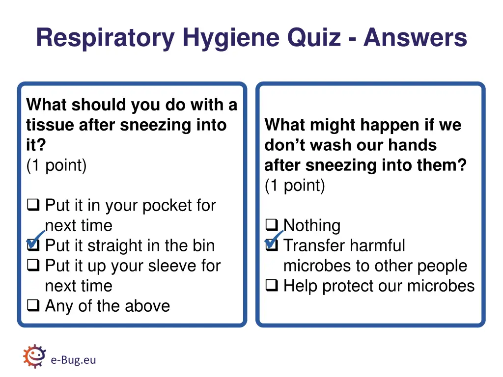 respiratory hygiene quiz answers 2