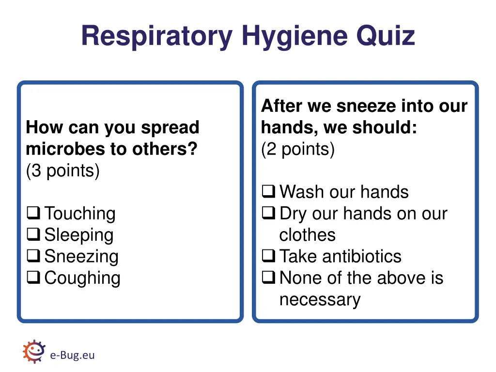 respiratory hygiene quiz