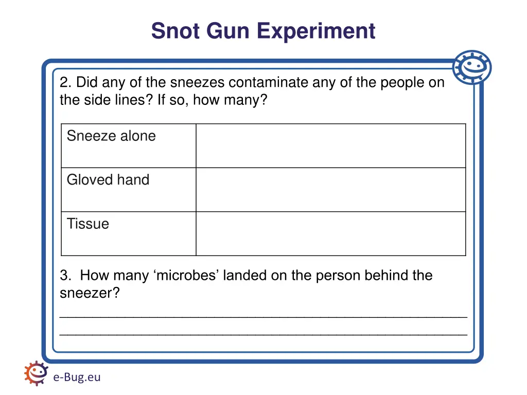 snot gun experiment 2