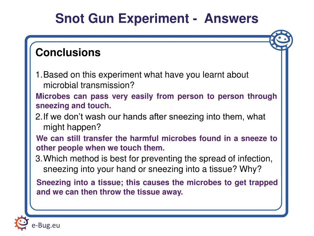 snot gun experiment answers 3