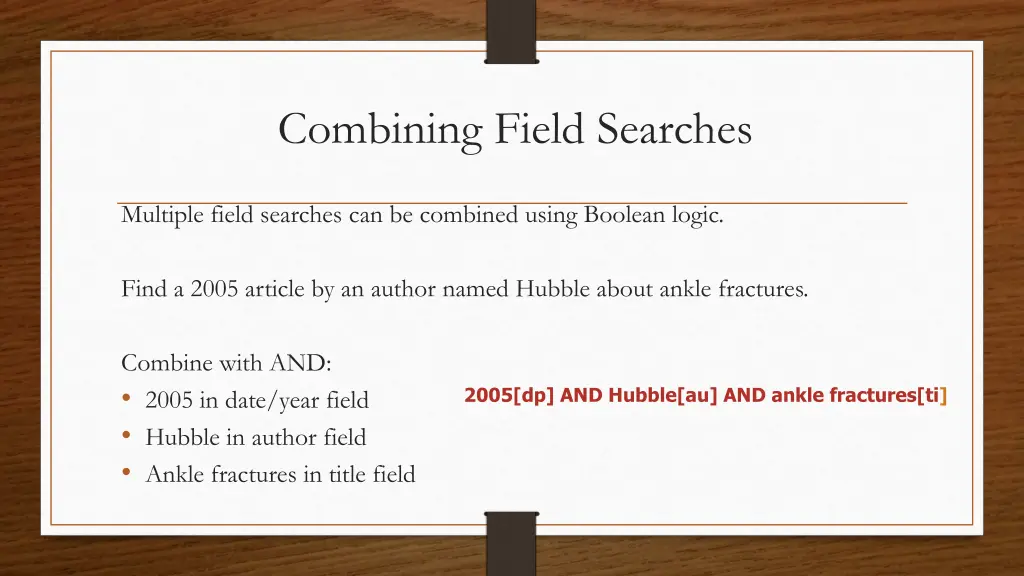 combining field searches