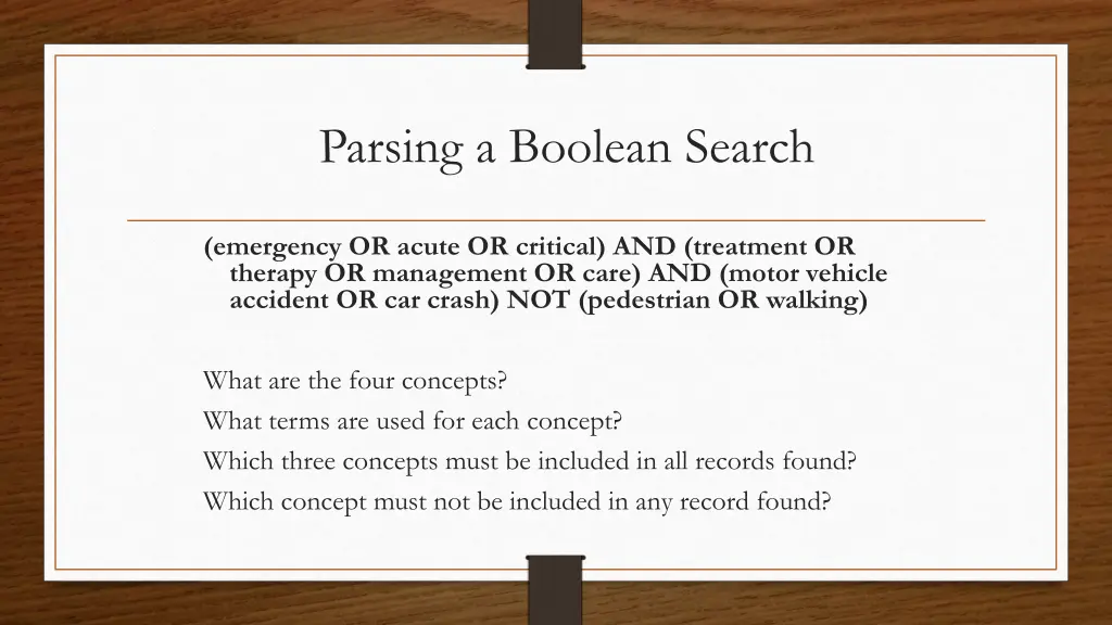 parsing a boolean search