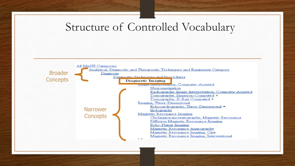 structure of controlled vocabulary