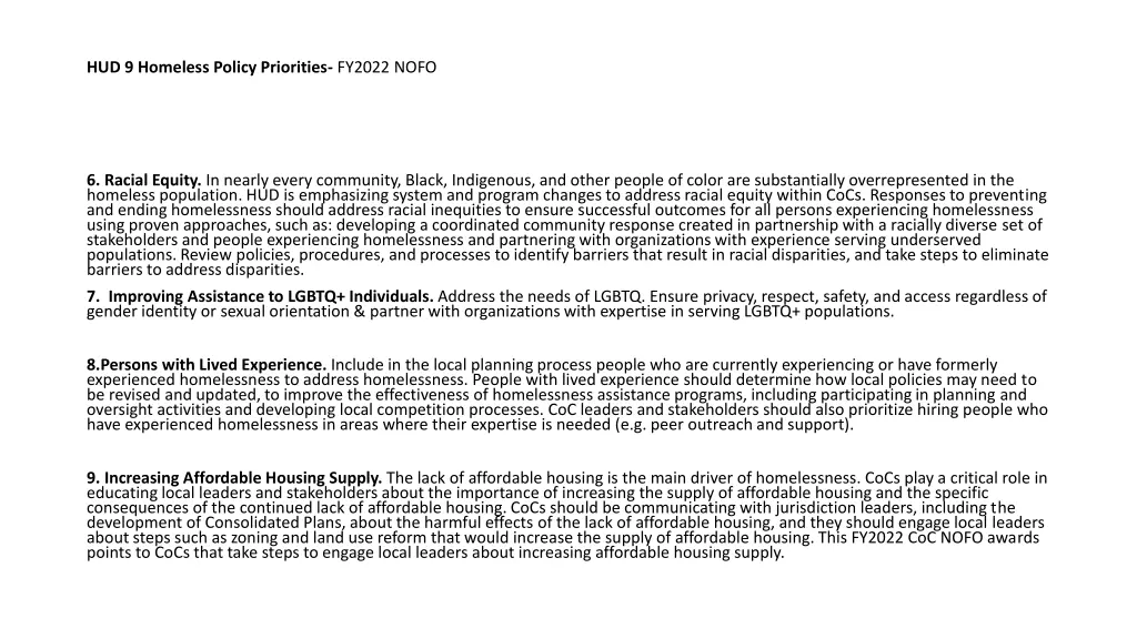 hud 9 homeless policy priorities fy2022 nofo 1