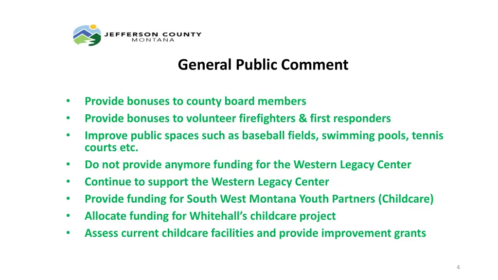 general public comment