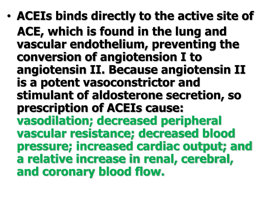 aceis binds directly to the active site