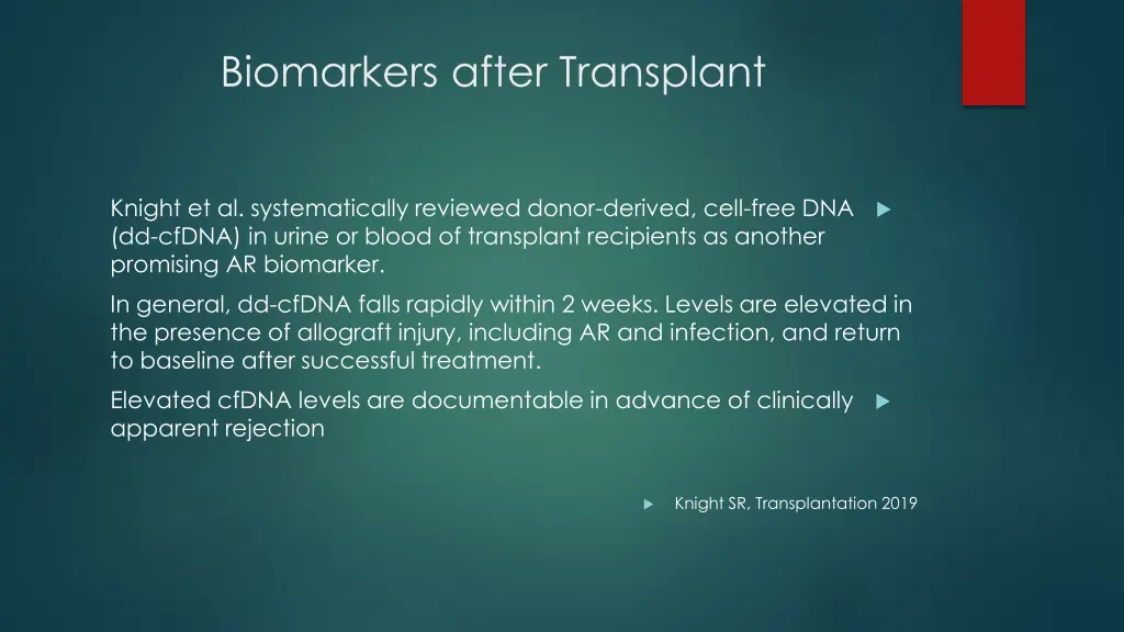biomarkers after transplant