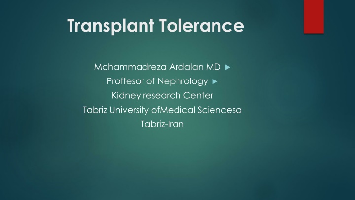 transplant tolerance