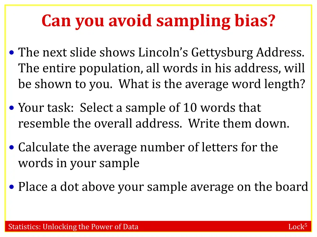 can you avoid sampling bias