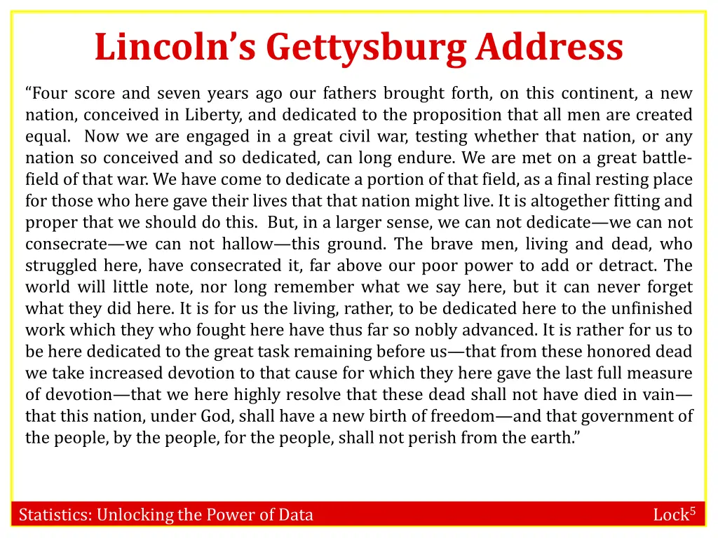lincoln s gettysburg address