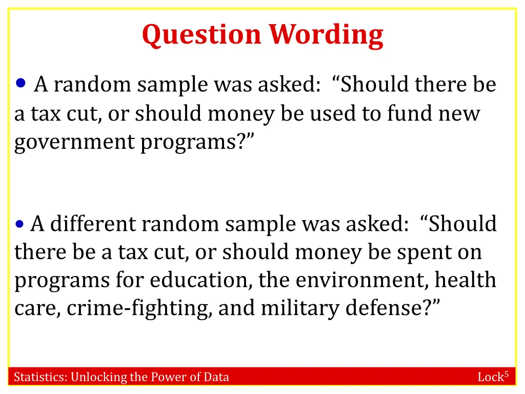 question wording