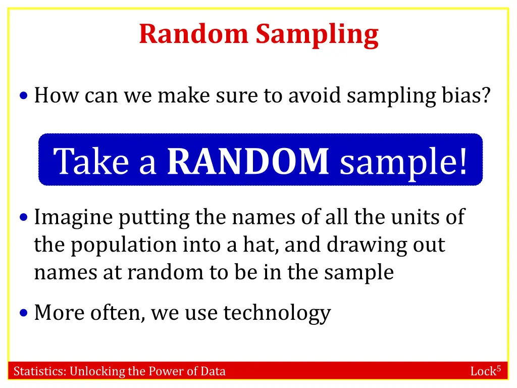 random sampling