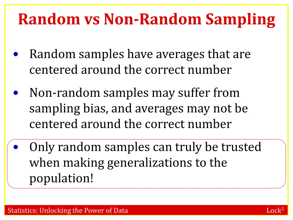 random vs non random sampling