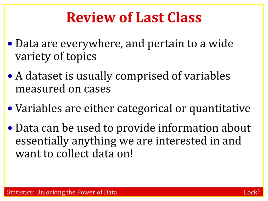 review of last class