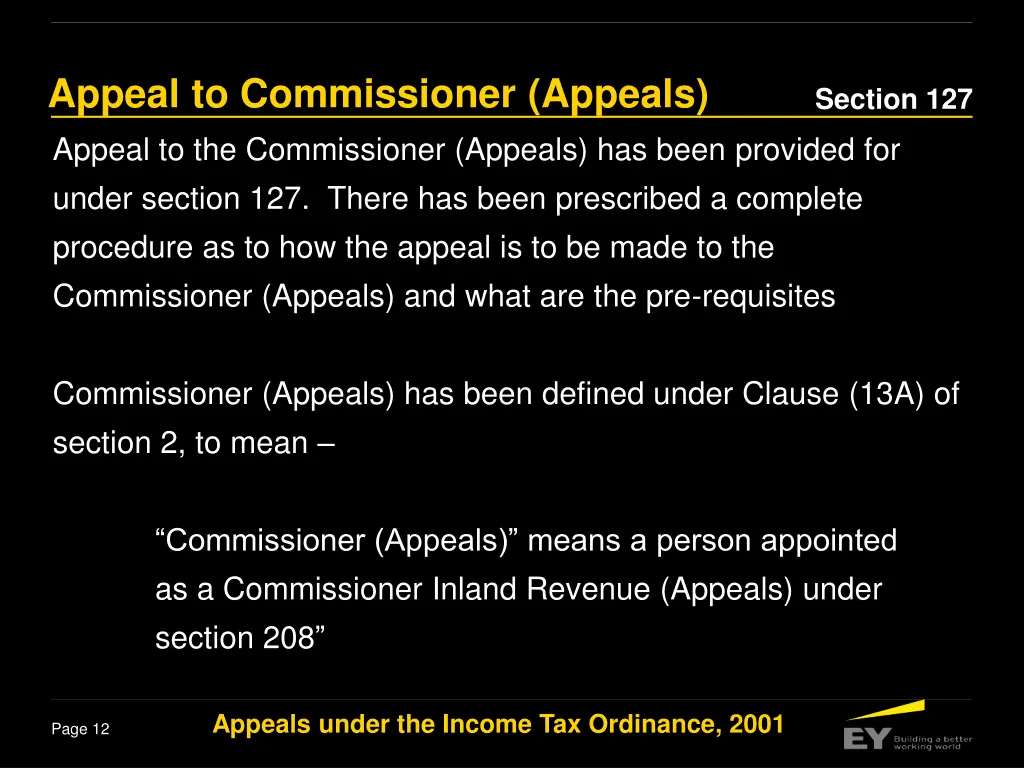 appeal to commissioner appeals appeal