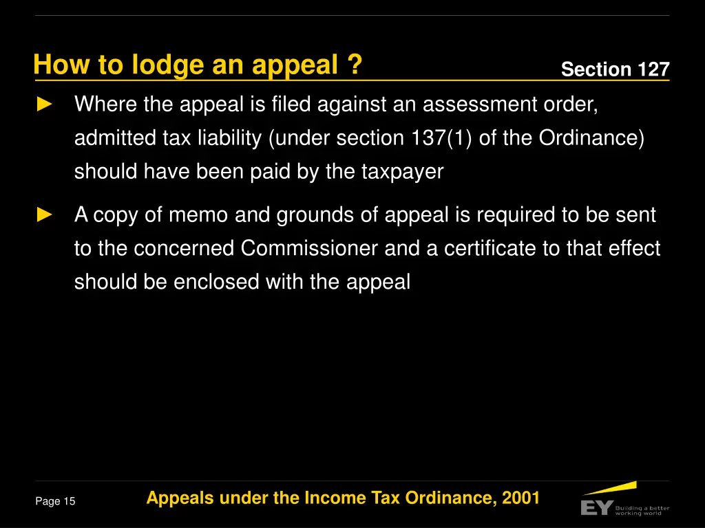 how to lodge an appeal where the appeal is filed