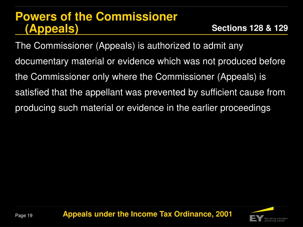 powers of the commissioner appeals 1