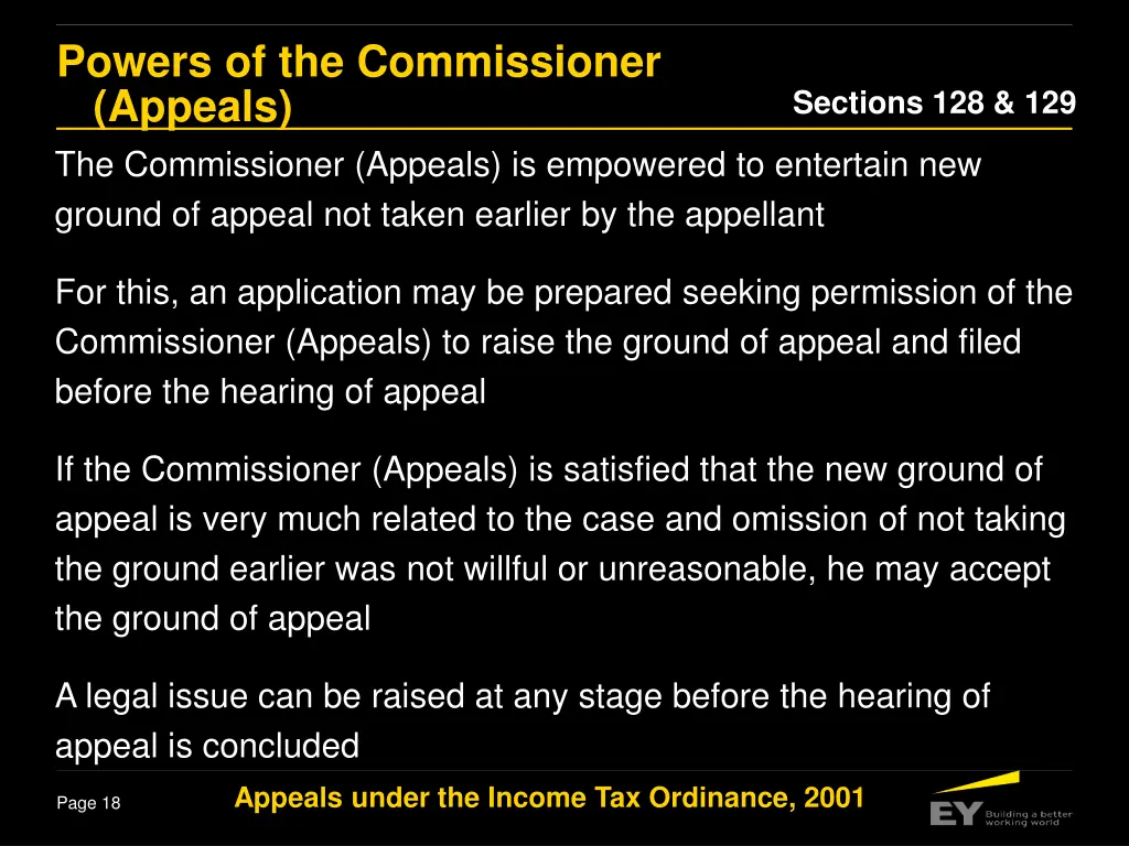 powers of the commissioner appeals