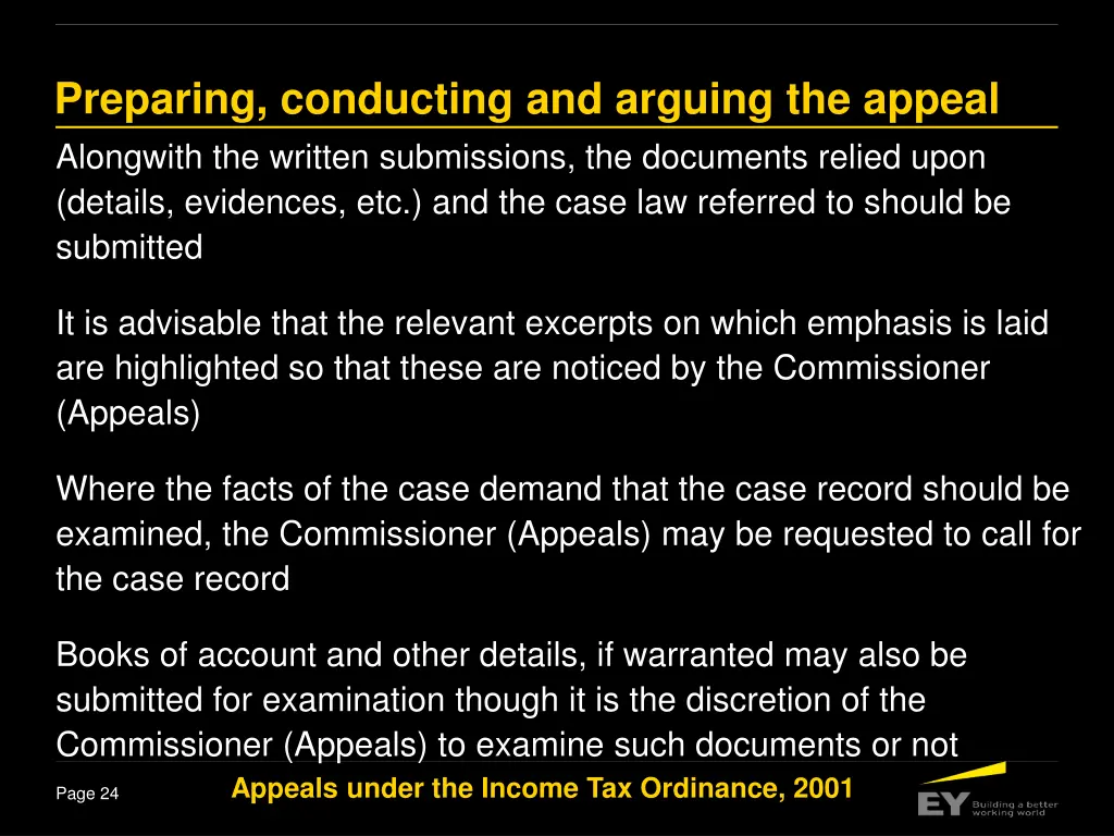 preparing conducting and arguing the appeal 2