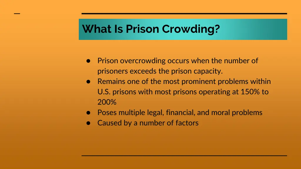 what is prison crowding